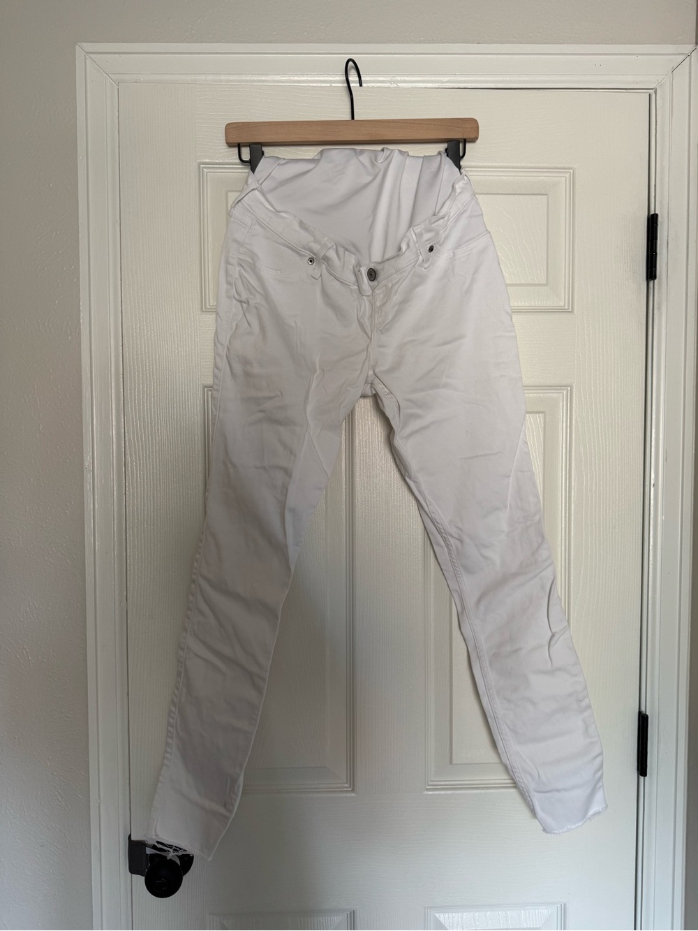 Abercrombie & Fitch White Stretch Maternity Jeans